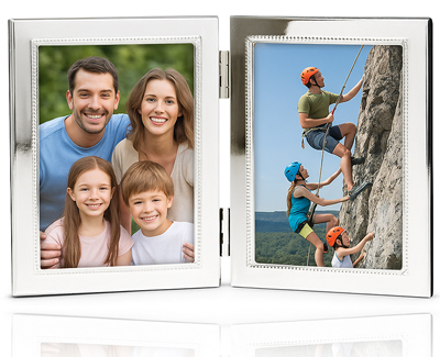 Cunill sterling silver frames for twins and triplets