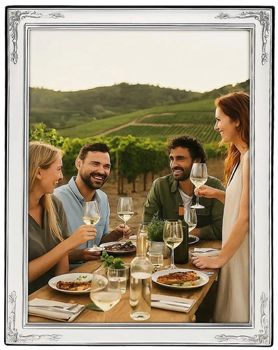 Cunill ornate sterling silver picture frames with rich detailing